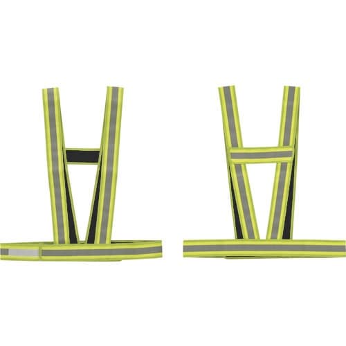 緑十字 安全反射ベスト(防炎タイプ) 蛍光黄地/高