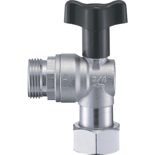 SANEI ナット付逆止付アングルボールバルブ