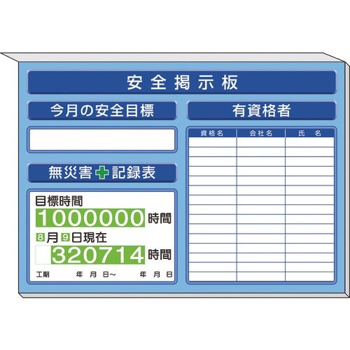 ユニット ミニ掲示板有資格者一覧表他入 青地