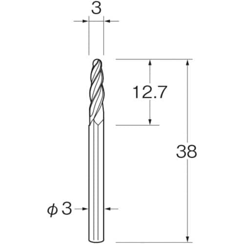 リューター 軽合金用超硬カッター