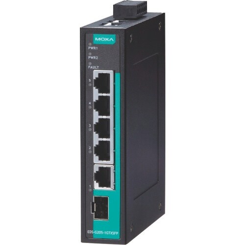 MOXA 5ポート(RJ45×4、コンボポート×1