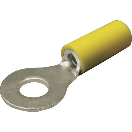 ニチフ 絶縁被覆付圧着端子(R形) 丸形 絶縁筒部