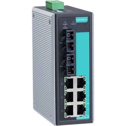 MOXA 8ポート(RJ45×6、マルチモードSC