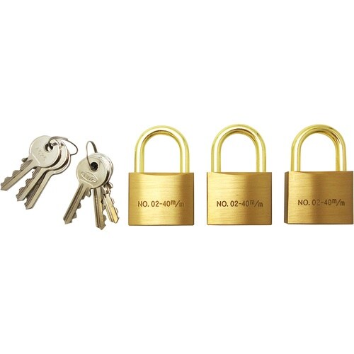 WAKI 同一キーシリンダー錠 40mm 3個付き