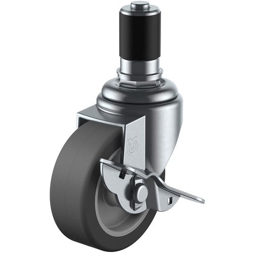 ユーエイ 差し込み式 自在 キャスター エラストマ