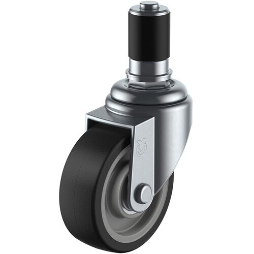 ユーエイ 差し込み式 自在 キャスター ゴム 車輪