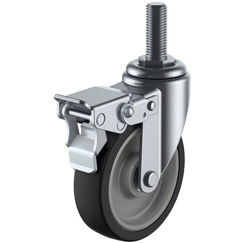 ユーエイ ねじ込み式 自在 キャスター ゴム 車輪