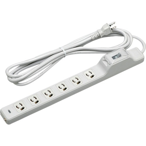 明工 15A安全ブレーカ付OA用抜け止め接地タップ