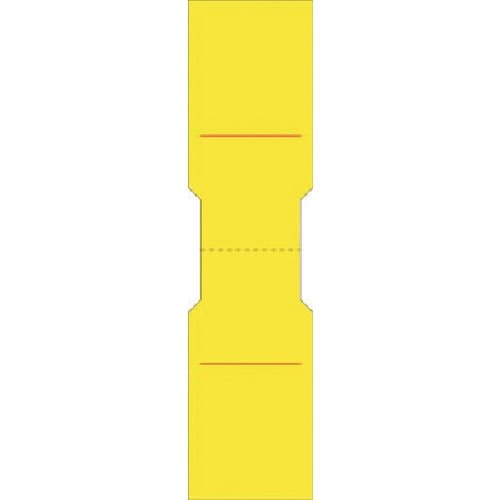 つくし ケーブルタグ二つ折式 黄色無地(10枚1組