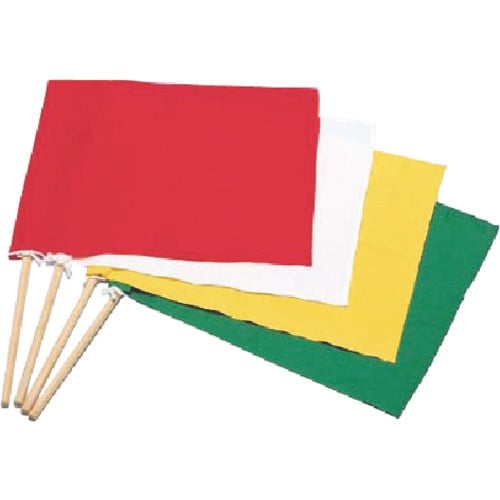 つくし 布製手旗 赤 棒(φ12X550mm)付