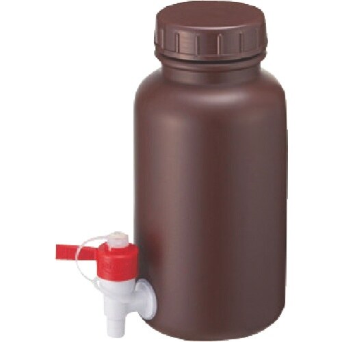 TGK 広口びん 茶色 コック付 3L