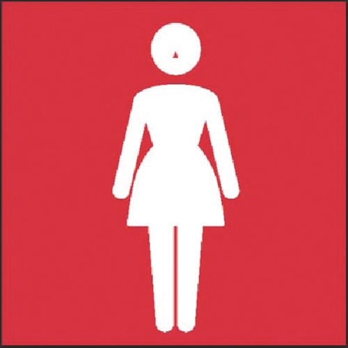 つくし 案内標識ステッカー(女性ピクト)