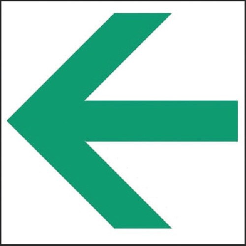 つくし 案内標識ステッカー 片矢印グリーン小