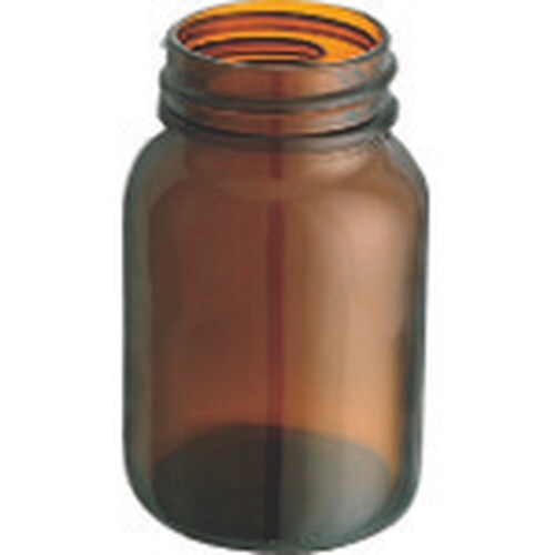 TGK ねじ口びん 広口 500mL 茶