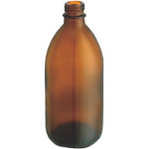 TGK ねじ口びん 細口 500mL 茶