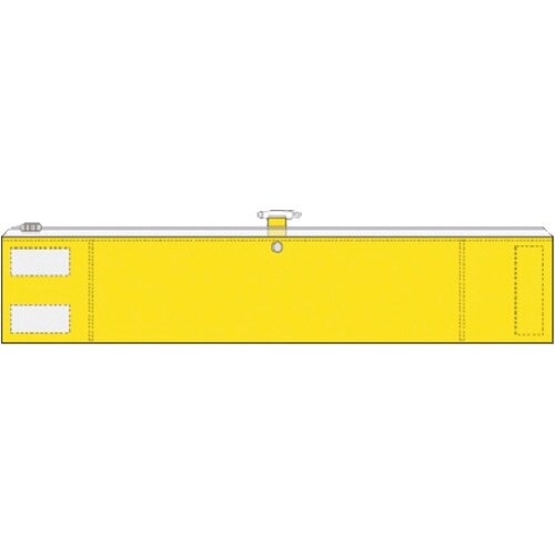 つくし 透明ポケット付腕章(ファスナー付)黄地