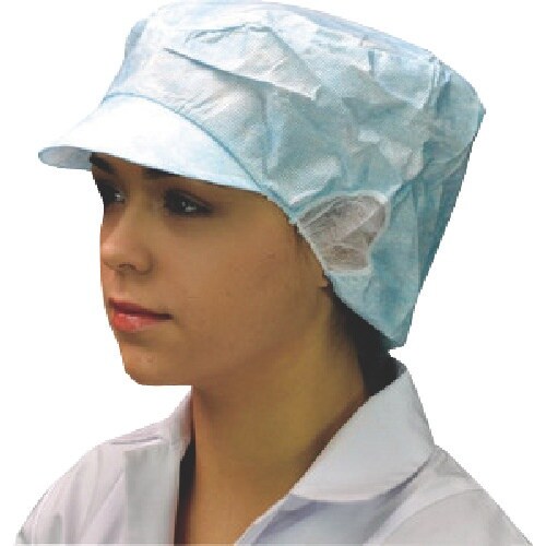 TGK 帯電帽つば付 66112B 青 LL 20