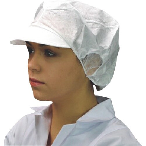 TGK 帯電帽つば付 66111W 白 L 20枚