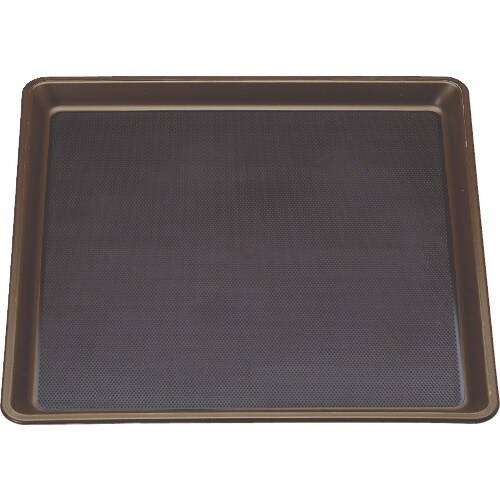 TKG マイン PP正角盆 ブラウン(ノンスリップ