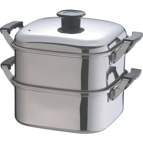 TKG デンサン (T)18−8角型蒸器 24cm