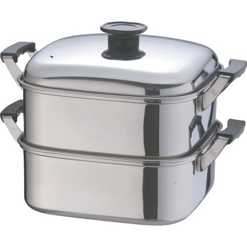 TKG デンサン (T)18−8角型蒸器 27cm