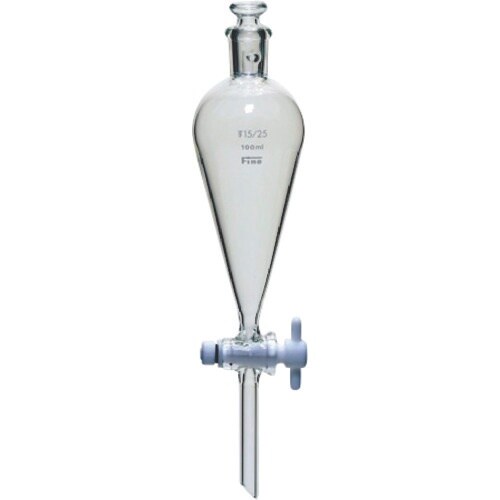 TGK 透明摺合スキーブ分液ロート平栓500mL2