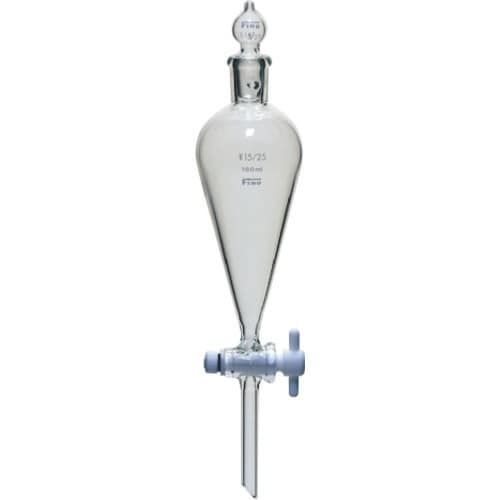 TGK 透明摺合スキーブ分液ロート球栓100mL1