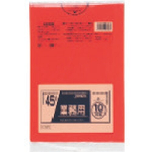 TGK 業務用ポリ袋 45L 赤 10枚入