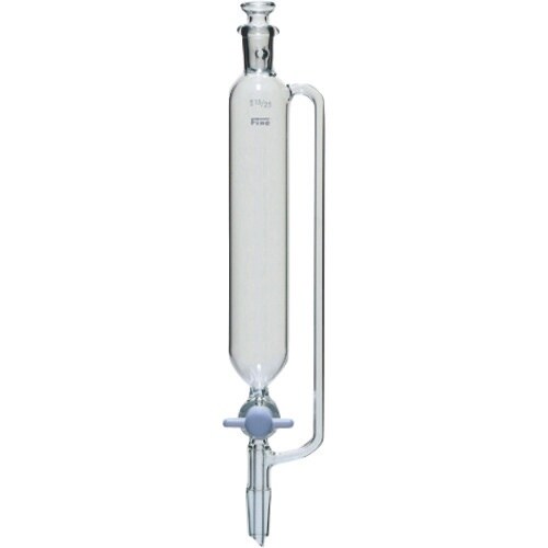 TGK 透明摺合円筒分液ロート平栓側管100mL1