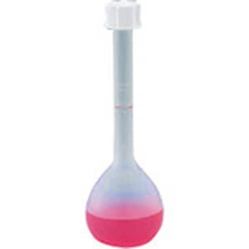 TGK メスフラスコ PP 100mL ネジ蓋付