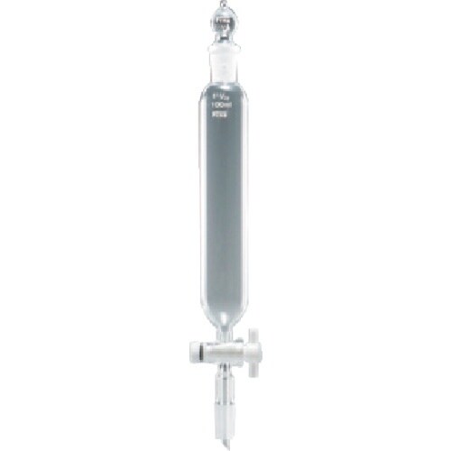 TGK 共通円筒分液ロートTFコック球栓100mL