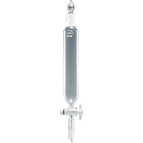 TGK 共通円筒分液ロートTFコック球栓100mL