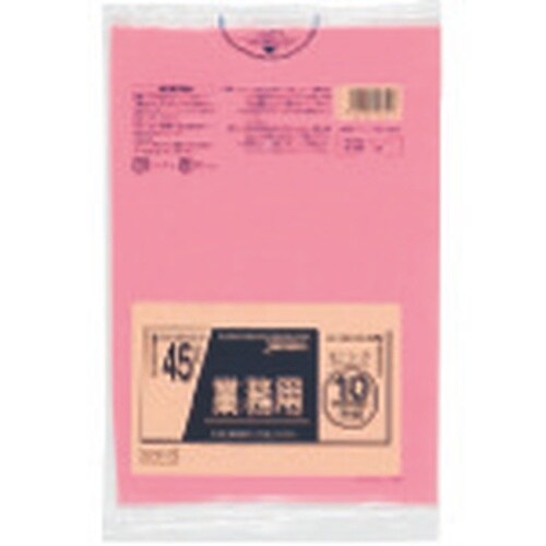 TGK 業務用ポリ袋 45L ピンク 10枚入