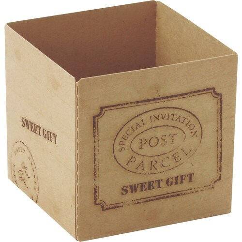 TKG 天満紙器 キューブカップ ウッディー(10