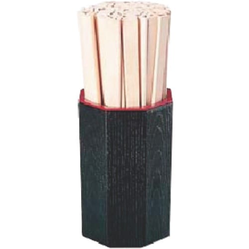 TKG 福井クラフト 八角木目箸立て (小) 黒天