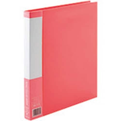 JTX 88779)リング式クリアーブック 赤1冊