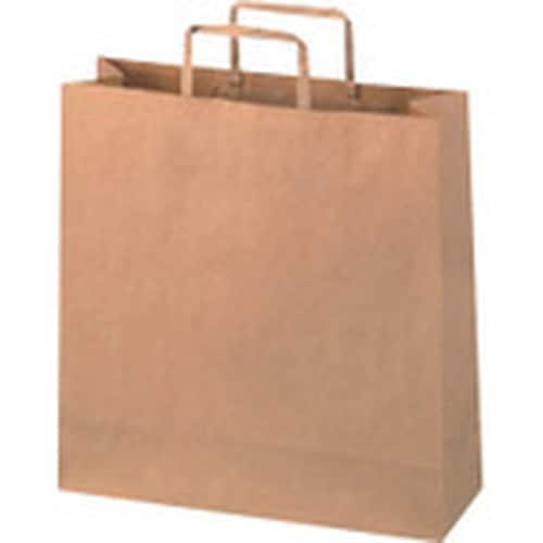 JTX 354361)手提袋 平紐 茶 中 300