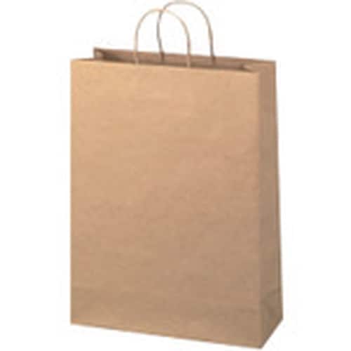 JTX 354351)手提袋 丸紐 茶 特大 30