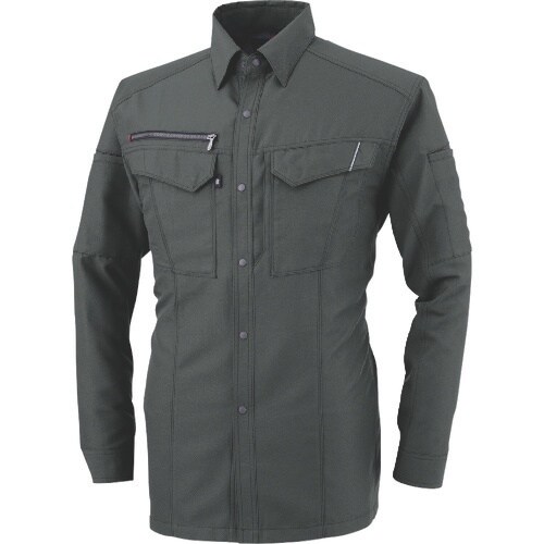 コーコス 長袖シャツ チャコール 3Lサイズ