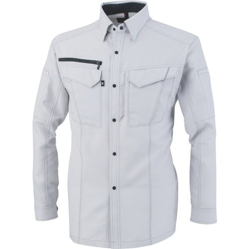 コーコス 長袖シャツ シルバー 3Lサイズ