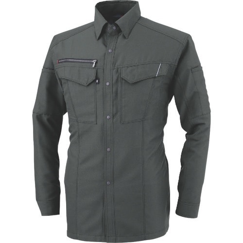 コーコス 長袖シャツ チャコール 6Lサイズ