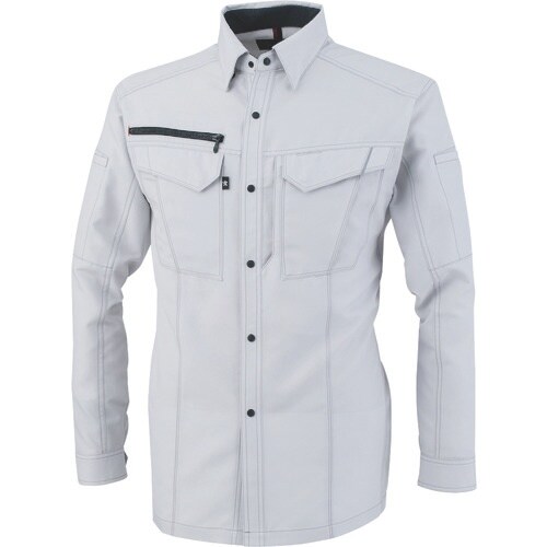 コーコス 長袖シャツ シルバー 6Lサイズ