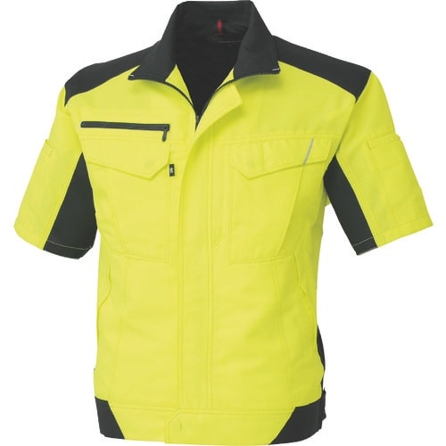 コーコス 半袖ブルゾン フラッシュイエロー 7Lサ