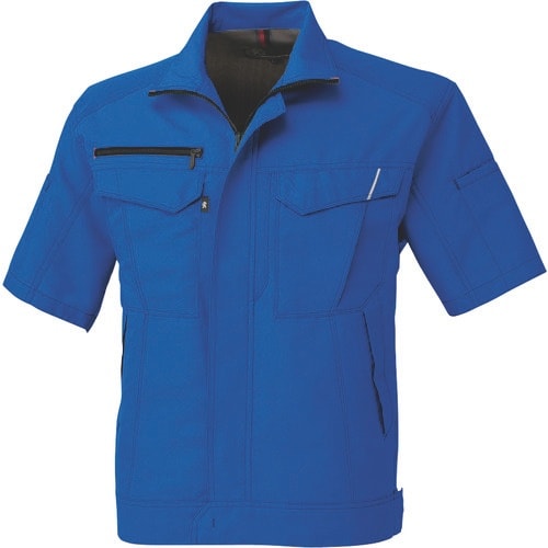 コーコス 半袖ブルゾン ブルー Lサイズ