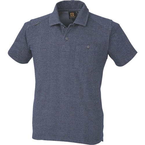 コーコス デニムフィール半袖ポロ インディゴ SS