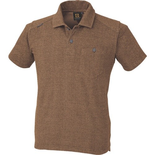 コーコス デニムフィール半袖ポロ キャメル 5Lサ