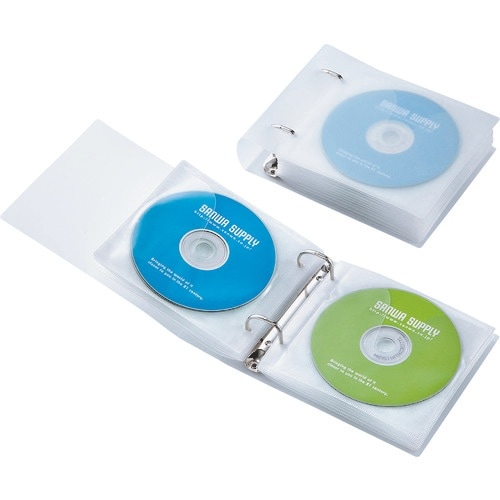 SANWA リングファイルケース(24枚収納・クリ