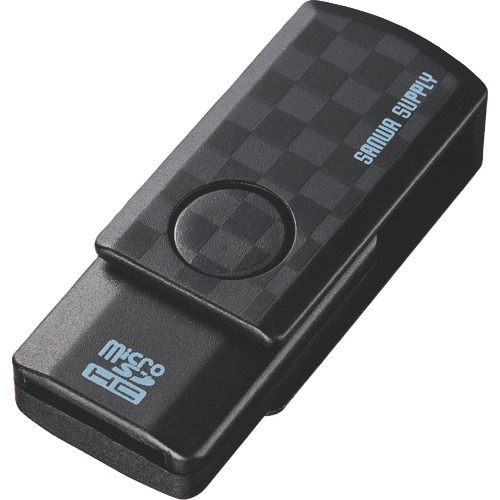 SANWA microSDカードリーダーブラック