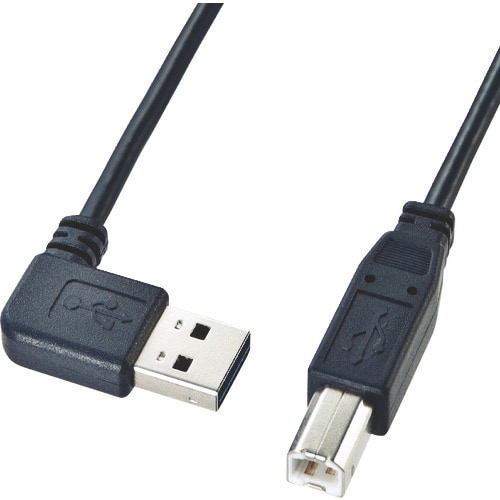 SANWA 両面挿せるL型USBケーブル(A−B標