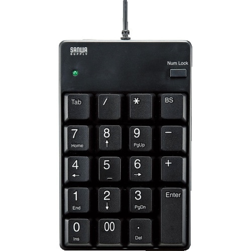 SANWA USB2.0ハブ付テンキー